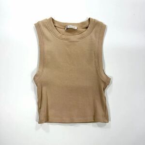 Zara Tan Stretch Crop Tank – Size M